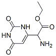 4-Pyrimidineacetic acid, alpha-amino-1,2,3,6-tetrahydro-2,6-dioxo-, ethyl ester (9CI) Struktur