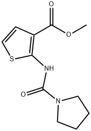 3-Thiophenecarboxylicacid,2-[(1-pyrrolidinylcarbonyl)amino]-,methylester Struktur