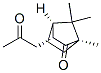 Bicyclo[2.2.1]heptan-2-one, 1,7,7-trimethyl-3-(2-oxopropyl)-, (1R,3R,4R)- (9CI) Struktur