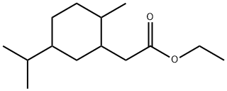 Cyclohexaneacetic acid, 2-methyl-5-(1-methylethyl)-, ethyl ester (9CI) Struktur