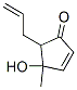 4-Hydroxy-4-methyl-5-(2-propenyl)-2-cyclopenten-1-one Struktur