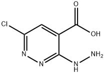 6-chloro-3-hydrazinylpyridazine-4-carboxylic acid Struktur