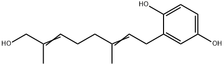 2-(8-Hydroxy-3,7-dimethyl-2,6-octadienyl)-1,4-benzenediol Struktur