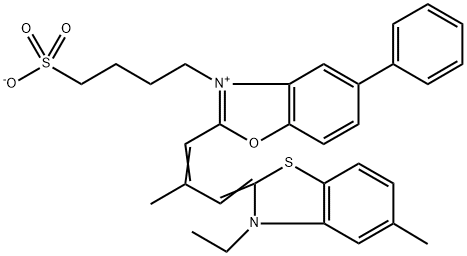 5,9-DIMETHYL-3-ETHYL-5'-PHENYL-3'-(4-SULFOBUTYL)OXATHIACARBOCYANINE BETAINE Struktur