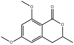 6,8-dimethoxy-3-methyl-3,4-dihydroisocoumarin Struktur