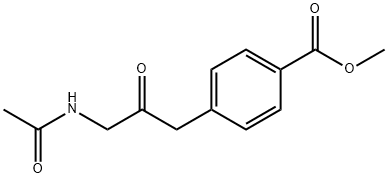 4-[3-(Acetylamino)-2-oxopropyl]benzoic acid methyl ester Struktur