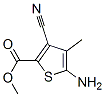 2-Thiophenecarboxylicacid,5-amino-3-cyano-4-methyl-,methylester(9CI) Struktur