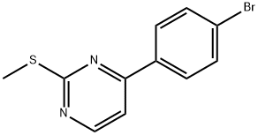 4-(4-broMophenyl)-2-(Methylsulfanyl)pyriMidine Struktur