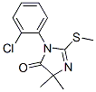 1-(2-Chlorophenyl)-4,4-dimethyl-2-(methylthio)-2-imidazolin-5-one Struktur