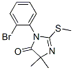 1-(2-Bromophenyl)-4,4-dimethyl-2-(methylthio)-2-imidazolin-5-one Struktur