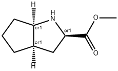 Cyclopenta[b]pyrrole-2-carboxylic acid, octahydro-, methyl ester, (2alpha,3abeta,6abeta)- (9CI) Struktur