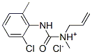 (2-chloro-6-methyl-phenyl)carbamoylmethyl-prop-2-enyl-azanium chloride Struktur