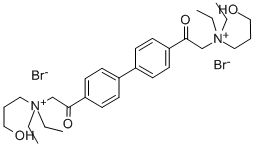 4,4'-Biphenylenebis(2-oxoethylene)bis(diethyl(3-hydroxypropyl)ammonium) dibromide Struktur