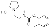 N-(2-(Pyrrolidinyl)ethyl)carbamic acid, 2,6-xylyl ester hydrochloride Struktur