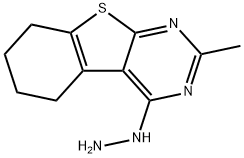 4-HYDRAZINO-2-METHYL-5,6,7,8-TETRAHYDRO[1]BENZOTHIENO[2,3-D]PYRIMIDINE Struktur