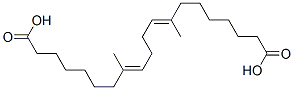 7,12-Dimethyl-7,11-octadecadiene-1,18-dicarboxylic acid Struktur