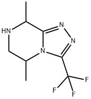 3-(trifluoromethyl)-5,6,7,8-tetrahydro-5,8-dimethyl-[1,2,4]triazolo[4,3-a]pyrazine Struktur