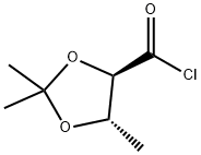 1,3-Dioxolane-4-carbonyl chloride, 2,2,5-trimethyl-, (4R-trans)- (9CI) Struktur