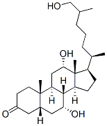 7 alpha,12 alpha,26-trihydroxy-5 beta-cholestan-3-one Struktur