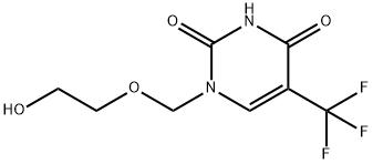 1-(2-HYDROXY-ETHOXYMETHYL)-5-TRIFLUOROMETHYL-1H-PYRIMIDINE-2,4-DIONE Struktur