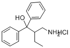 1,1-Diphenyl-2-ethyl-3-aminopropanol hydrochloride Struktur