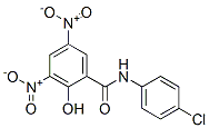 N-(4-chlorophenyl)-2-hydroxy-3,5-dinitro-benzamide Struktur