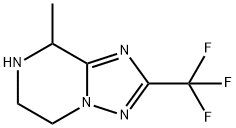 2-(trifluoromethyl)-5,6,7,8-tetrahydro-8-methyl-[1,2,4]triazolo[1,5-a]pyrazine Struktur