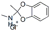 methyl-(2-methylbenzo[1,3]dioxol-2-yl)azanium chloride Struktur