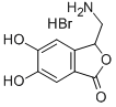 3-Aminomethyl-5,6-dihydroxyphthalide hydrobromide Struktur