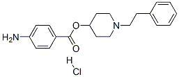 (1-phenethyl-4-piperidyl) 4-aminobenzoate hydrochloride Struktur