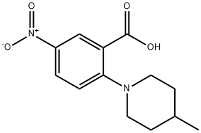 2-(4-METHYLPIPERIDIN-1-YL)-5-NITROBENZOIC ACID Struktur