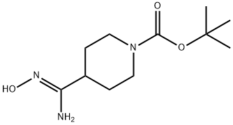 1-PIPERIDINECARBOXYLIC ACID, 4-[(Z)-AMINO(HYDROXYIMINO)METHYL]-, 1,1-DIMETHYLETHYL ESTER Struktur