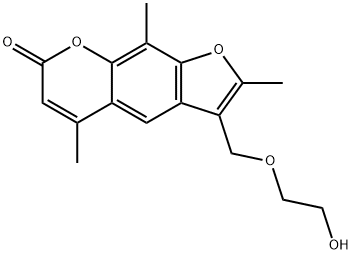 3-(2-HYDROXY-ETHOXYMETHYL)-2,5,9-TRIMETHYL-FURO[3,2-G]CHROMEN-7-ONE Struktur