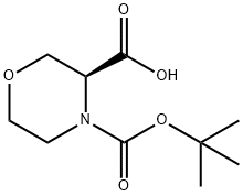 4-Boc-3(S)-morpholinecarboxylic acid Struktur