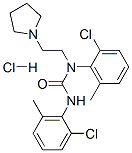 1,3-bis(2-chloro-6-methyl-phenyl)-1-(2-pyrrolidin-1-ylethyl)urea hydro chloride Struktur