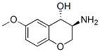 2H-1-Benzopyran-4-ol,3-amino-3,4-dihydro-6-methoxy-,trans-(9CI) Struktur