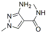 1H-Pyrazole-4-carboxamide,  3-amino-N,1-dimethyl- Struktur