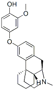 3-(3-methoxy-4-hydroxy)phenoxy-N-methylmorphinan Struktur