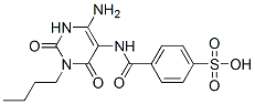 Benzenesulfonic  acid,  4-[[(4-amino-1-butyl-1,2,3,6-tetrahydro-2,6-dioxo-5-pyrimidinyl)amino]carbonyl]- Struktur