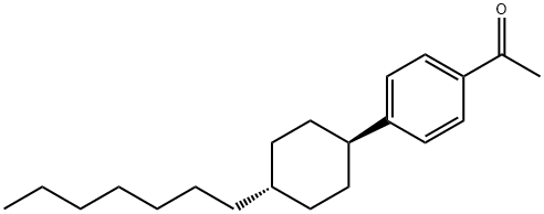 4-(trans-4-Heptylcyclohexyl)acetophenon Struktur