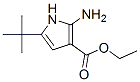 1H-Pyrrole-3-carboxylicacid,2-amino-5-(1,1-dimethylethyl)-,ethylester(9CI) Struktur