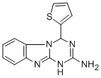 4-THIOPHEN-2-YL-1,4-DIHYDRO-BENZO[4,5]IMIDAZO[1,2-A][1,3,5]TRIAZIN-2-YLAMINE Struktur