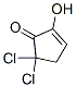 2-Cyclopenten-1-one,  5,5-dichloro-2-hydroxy- Struktur