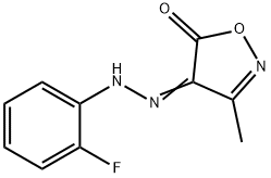 4,5-Isoxazoledione,3-methyl-,4-[(2-fluorophenyl)hydrazone](9CI) Struktur