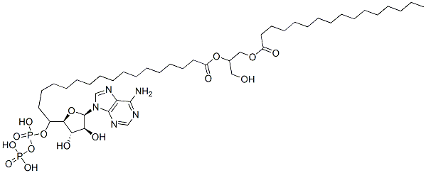 9 beta-D-arabinofuranosyladenine 5'-diphosphate-5'-1,2-dipalmitin Struktur