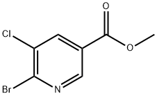 6-BroMo-5-chloro-nicotinic acid Methyl ester Struktur