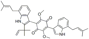 7',7''-Bis(3-methyl-2-butenyl)-2'-(1,1-dimethyl-2-propenyl)asterriquinone D Struktur