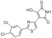 1H-Pyrrole-2,5-dione, 3-(2-(3,4-dichlorophenyl)-4-thiazolyl)-4-hydroxy - Struktur