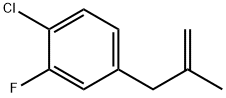 3-(4-Chloro-3-fluorophenyl)-2-methylprop-1-ene Struktur