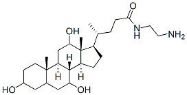 N-(2-aminoethyl)-3,7,12-trihydroxycholan-24-amide Struktur